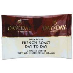Day to Day Coffee 100% Pure Coffee, French Roast, 1.5 Oz Pack, 42/carton (22005)