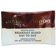 Day to Day Coffee 100% Pure Coffee, Breakfast Blend, 2 Oz Pack, 42/carton (22002)