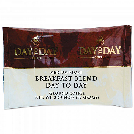100% Pure Coffee, Breakfast Blend, 2 oz Pack, 42/Carton (22002)