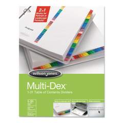 Wilson Jones Multi-Dex Table of Contents Dividers, 31-Tab, 1 to 31, 11 x 8.5, White, 1 Set (90103)