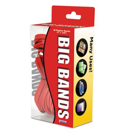 Alliance Big Bands Rubber Bands, Size 117B, 0.07" Gauge, Red, 48/Box (00699)