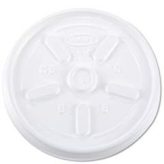 Dart Vented Plastic Hot Cup Lids, 10 oz Cups, White, 1,000/Carton (10JL)