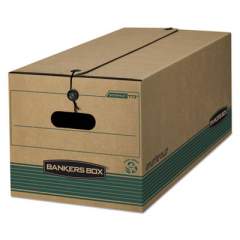 Bankers Box STOR/FILE Medium-Duty Strength Storage Boxes, Letter Files, 12.25" x 24" x 10.75", Kraft/Green, 12/Carton (00773)