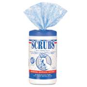 SCRUBS Hand Cleaner Towels, 10 x 12, Blue/White, 30/Canister (42230CT)