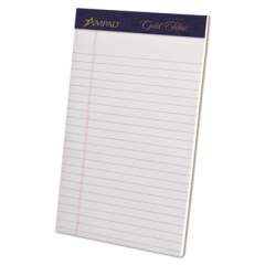 Ampad Gold Fibre Writing Pads, Narrow Rule, 50 White 5 x 8 Sheets, 4/Pack (20018)