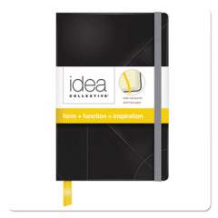 TOPS Idea Collective Journal, Hardcover with Elastic Closure, 1 Subject, Wide/Legal Rule, Black Cover, 5.5 x 3.5, 96 Sheets (56874)