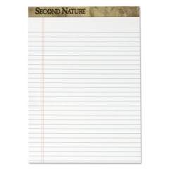 TOPS Second Nature Premium Recycled Ruled Pads, Wide/Legal Rule, 50 White 8.5 x 11.75 Sheets, Dozen (74085)