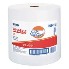 WypAll L30 Towels, 12 2/5 x 13 3/10, White, 950 per Roll (05841)