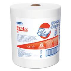 WypAll X80 Cloths with HYDROKNIT, Jumbo Roll, 12 1/2w x 13.4 White, 475 Roll (41025)