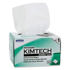 Kimtech Kimwipes Delicate Task Wipers, 1-Ply, 4 2/5 x 8 2/5, 280/Box, 30 Boxes/Carton (34120)