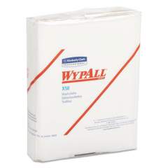 WypAll X50 Cloths, 1/4 Fold, 10 x 12 1/2, White, 26/Pack, 32 Packs/Carton (35025)