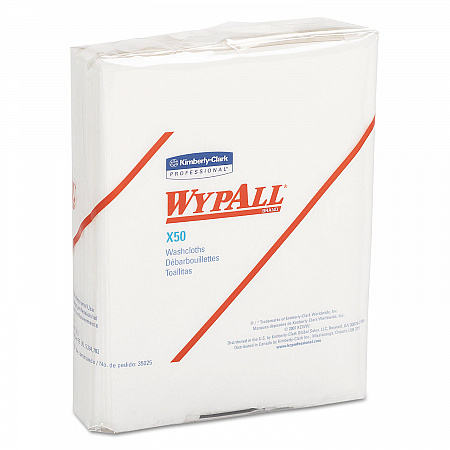 X50 Cloths, 1/4 Fold, 12.5 x 10, White, 26/Pack, 32 Packs/Carton (35025)