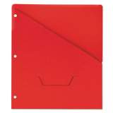 Universal Slash-Cut Pockets for Three-Ring Binders, Jacket, Letter, 11 Pt., Red, 10/Pack (61683)