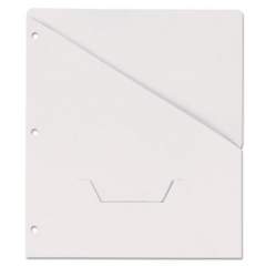 Universal Slash-Cut Pockets for Three-Ring Binders, Jacket, Letter, 11 Pt., White, 10/Pack (61687)