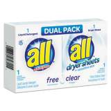 All Free Clear HE Liquid Laundry Detergent/Dryer Sheet Dual Vend Pack, 100/Ctn (2979355)
