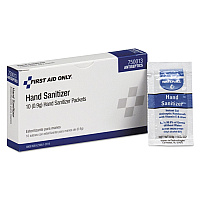 Gel Hand Sanitizer Packets for Unitized and First Aid Stations, 0.9 g, Clean Scent, 10/Box (750013)