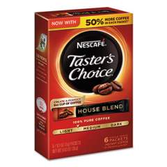 Nescafeee Taster's Choice House Blend Instant Coffee, 0.1oz Stick, 6/Box, 12Box/Carton (32486)