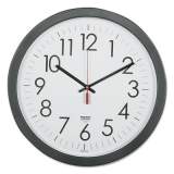 AbilityOne 6645016237483 SKILCRAFT Quartz Wall Clock, 14.5" Overall Diameter, Black Case, 1 AA (sold separately)