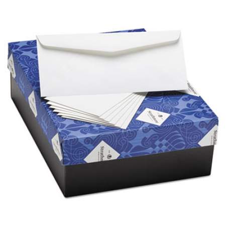 Strathmore Writing 25% Cotton Business Envelopes, #10, Bankers Flap, Gummed Closure, 4.13 x 9.5, Natural White, 500/Box (M27565)