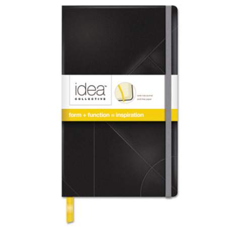 TOPS Idea Collective Journal, Hardcover with Elastic Closure, 1 Subject, Wide/Legal Rule, Black Cover, 8.25 x 5, 120 Sheets (56872)
