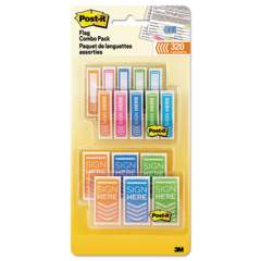 Post-it Flags Combo Pack, 1/2" and 1", Assorted Bright Colors, 320/Pack (680SH4VAOTG)