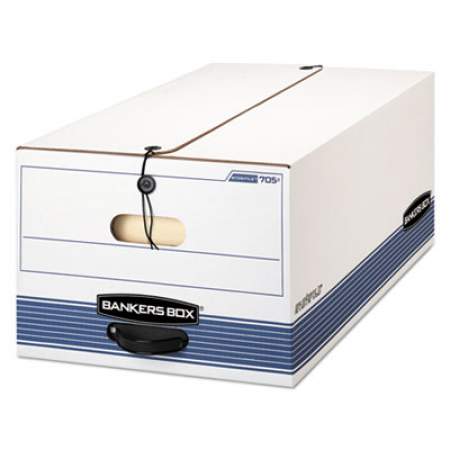 Bankers Box STOR/FILE Medium-Duty Strength Storage Boxes, Legal Files, 15.25" x 24.13" x 10.75", White/Blue, 12/Carton (00705)