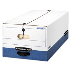 Bankers Box LIBERTY Heavy-Duty Strength Storage Boxes, Legal Files, 15.25" x 24.13" x 10.75", White/Blue, 12/Carton (00012)