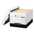 Bankers Box R-KIVE Heavy-Duty Storage Boxes, Letter/Legal Files, 12.75" x 16.5" x 10.38", White/Black, 12/Carton (00724)