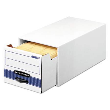 Bankers Box STOR/DRAWER STEEL PLUS EXTRA SPACE-SAVINGS STORAGE DRAWERS, LETTER FILES, 10.5" X 25.25" X 6.5", WHITE/BLUE, 12/CARTON (00306CT)