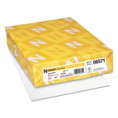 Neenah Paper CLASSIC Laid Stationery, 97 Bright, 24 lb, 8.5 x 11, Solar White, 500/Ream (06571)