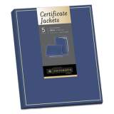 Southworth Certificate Jacket, Navy/Gold Border, Felt, 88lb Stock, 12 x 9 1/2, 5/Pack (PF6)