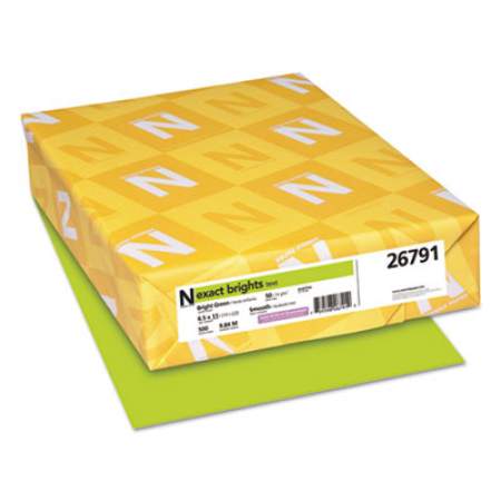 Neenah Paper Exact Brights Paper, 20lb, 8.5 x 11, Bright Green, 500/Ream (26791)