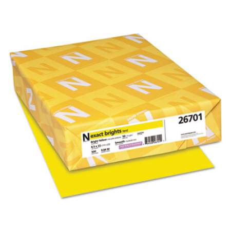 Neenah Paper Exact Brights Paper, 20lb, 8.5 x 11, Bright Yellow, 500/Ream (26701)