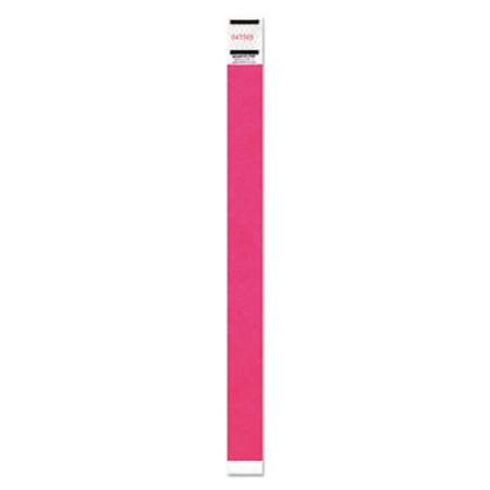 Advantus Crowd Management Wristband, Sequential Numbers, 9 3/4 x 3/4, Neon Pink, 500/PK (91121)