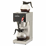 Two-Burner Institutional Coffee Maker, 12-Cup, 9 x 16.5 x 19, Stainless Steel (CPDC128AF)