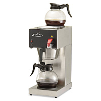 Two-Burner Institutional Coffee Maker, 12-Cup, 9 x 16.5 x 19, Stainless Steel (CPDC128AF)