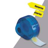 Redi-Tag Arrow Message Page Flags in Dispenser, "Notarize", Yellow, 120 Flags/Dispenser (60435)