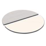 Alera Reversible Laminate Table Top, Half Round, 48w x 24d, White/Gray (TTHR48WG)