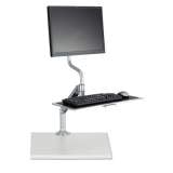 Safco Desktop Sit/Stand Workstations, Single Monitor, Silver (2130SL)