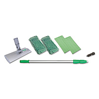 SpeedClean Window Cleaning Kit, Aluminum, 6 ft Extension Pole, 8" Pad Holder, Silver/Green (WNK01)