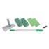 Unger SpeedClean Window Cleaning Kit, Aluminum, 72" Extension Pole, 8" Pad Holder, Silver/Green (WNK01)