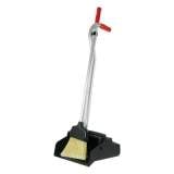 Unger Ergo Dustpan With Broom, 12w x 33h, Metal with Vinyl Coated Handle, Red/Silver (EDPBR)