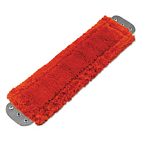 SmartColor Thick-Pile Restroom MicroMop Pads, Microfiber, Heavy-Duty, 16 x 5, Red (MM40R)