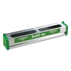 Unger Hold Up Aluminum Tool Rack, 18w x 3.5d x 3.5h, Aluminum/Green (HU45)
