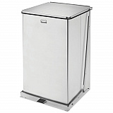 Defenders Heavy-Duty Steel Step Can, 25 gal, Stainless Steel, Stainless Steel (ST40SSPL)