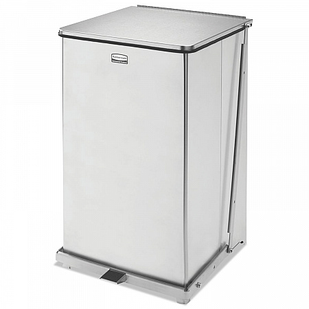 Defenders Heavy-Duty Steel Step Can, 25 gal, Stainless Steel, Stainless Steel (ST40SSPL)