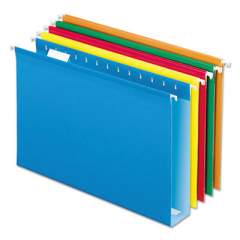 Pendaflex EXTRA CAPACITY REINFORCED HANGING FILE FOLDERS WITH BOX BOTTOM, LEGAL SIZE, 1/5-CUT TAB, ASSORTED, 25/BOX (4153X2 ASST)