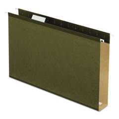 Pendaflex Extra Capacity Reinforced Hanging File Folders with Box Bottom, Legal Size, 1/5-Cut Tab, Standard Green, 25/Box (4153X2)