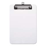 Universal Plastic Clipboard with Low Profile Clip, 1/2" Capacity, Holds 5 x 8, Clear (40312)