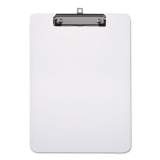 Universal Plastic Clipboard with Low Profile Clip 1/2" Capacity, Holds 8 1/2 x 11, Clear (40310)